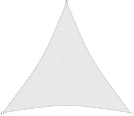 sunprotect 83234 Professional Sonnensegel, 5 x 5 x 5 m, Dreieck, Wind- & wasserdurchlässig, weiß