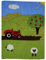 alles-meine.de GmbH Patchworkdecke 80 cm * 110 cm - Traktor Schaf Tiere Baby Decke Kuscheldecke Kinder Plaid Kinderdecke