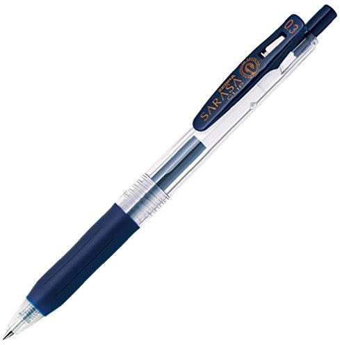 Zebra B-JJH15-FB Gel Ballpoint Pen, Sarasa Clip, 0.3, Blue Black, 10 Pieces