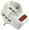 Electraline 71033 Adapter mit Schalter, drehbare Steckverbindung, Weiß