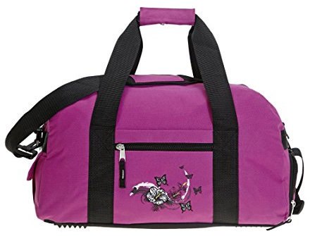 Elephant Sporttasche mit Schuhfach/Naßfach Sport Tasche + Trinkflasche (Butterfly Magenta)