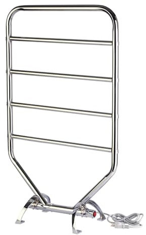 Warmrails Jerdon RTC Chauffe-serviettes à fixer au mur ou au sol, 86 cm, finition chromée