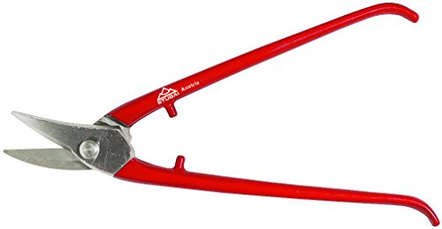 Metallschere 300 mm | links | Für gerade & kreisförmige Schnitte | Figurenschere & Lochschere für Stahlblech | Vielseitige Blechschere für präzises Arbeiten im Metallbau, Handwerk & Industrie