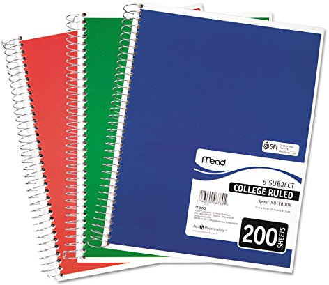 MEA06780 – Mead 5 Subject notebook