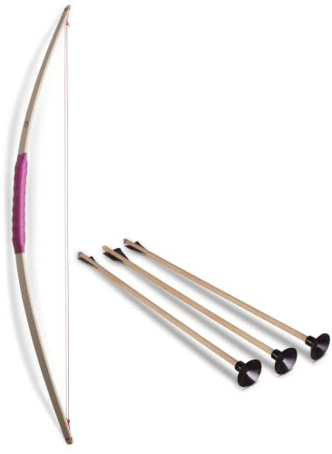 BestSaller 1266 Sportbogen Princess 80cm, Holz Esche, inkl: 3 Holz Pfeile, Natur, 4-teilig (1 Set)