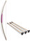 BestSaller 1266 Sportbogen Princess 80cm, Holz Esche, inkl: 3 Holz Pfeile, Natur, 4-teilig (1 Set)
