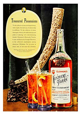 The Art Stop AD DRINK ALCOHOL BOURBON WHISKEY KENTUCKY HORN BOTTLE FRAMED PRINT F12X2198