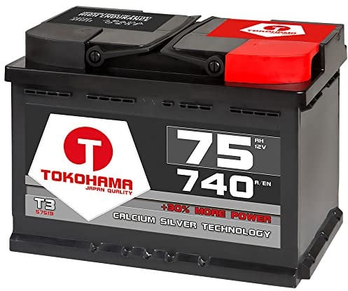 Tokohama Autobatterie 12V 75AH Starterbatterie ersetzt 66Ah 70Ah 72Ah 74Ah 77Ah