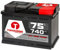 Tokohama Autobatterie 12V 75AH Starterbatterie ersetzt 66Ah 70Ah 72Ah 74Ah 77Ah