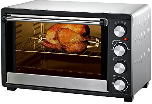 Syntrox Germany Mini four à pizza avec chaleur tournante et tournebroche 30 l