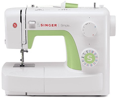 Singer Macchina per Cucire Simple 3229, 29 programmi Essenziali, Bianco e Verde, Metallo, 2.7 mm