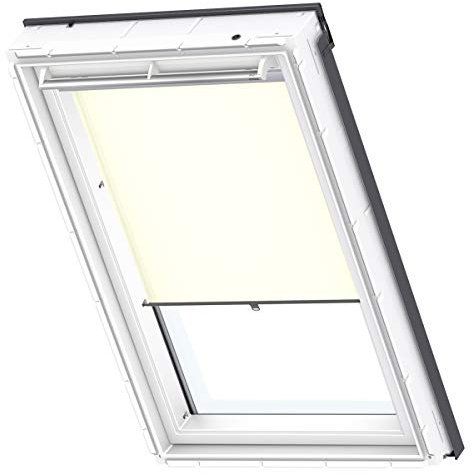 Original Velux Sichtschutzrollo, Rollo mit Haltekrallen für GGL / GHL / GTL / GPL / GGU / GHU / GTU / GPU F04, F06, F08, FK04, FK06, FK08 / Stofffarbe 1086 / Uni Beige // RHL FK00 1086