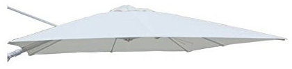 MilaniHome Telo di Ricambio Sostitutivo Bianco per Ombrellone 3 X 3 Palo Laterale