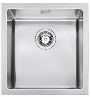 Smeg VQR40 – Lavello da incasso, rettangolare, in acciaio inossidabile, acciaio inossidabile, 1 vasca, rettangolare