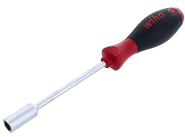 Wiha Schraubendreher SoftFinish® Sechskant-Steckschlüssel mit Rundklinge (01026) 10 mm x 125 mm ergonomischer Griff für kraftvolles Drehen, Allrounder für Industrie und Handwerk