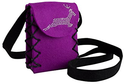 Die Dirndltasche - Das Original Mini Filz Dirndltasche lila Hirsch