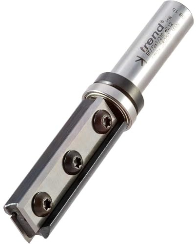 Trend Rota-Tip Profiler Two Flute Router Cutter, 1/2 Inch Shank, 19.1mm | Ideal For Precise Profiling And Trimming Tasks, With 50 mm Cut Length And 19.1 mm Cut Diameter, RT/72X1/2TC