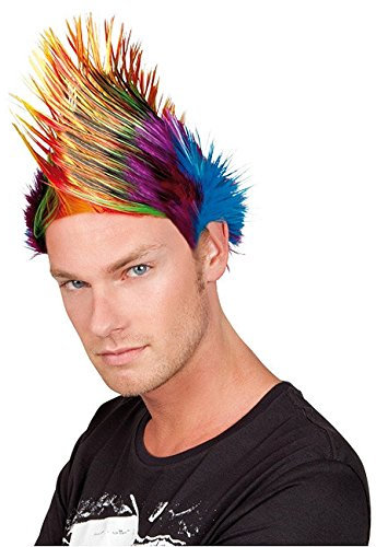 Iro Irokesen Punk Perücke bunt