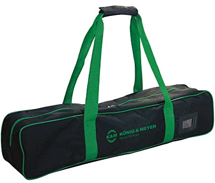 K&M 14922 Tragetasche für Tenorhornständer - Nylon, Schwarz mit K&M Signet - 67 cm Länge mit zwei Trageschlaufen