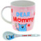 GMMH Schöne und lustige Set Kaffeetasse mit Löffel als Geschenkidee für Mütter, Vater, Oma, Opa, Geliebte Muttertag Geburtstag russisch (Dear Mommy)