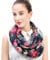 Lina & Lily Damen Loop Schal Rundschal Schlauchschal Schmetterling (Marineblau mit Blumen- und Schmetterlings-Design)