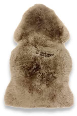 Premium Lammfell aus Merino 120x70 cm– Erhältlich in vielen Farben – Sehr pflegeleicht – Gemütlich und wärmend - Strapazierfähig (Cappuccino)
