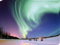 1art1 Polarlichter Poster Polarlicht Über Der Schneelandschaft Bilder Leinwand-Bild Auf Keilrahmen | XXL-Wandbild Poster Kunstdruck Als Leinwandbild 80x60 cm