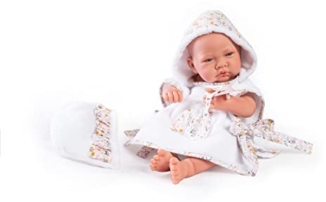 ANTONIO JUAN - Neugeborene Puppe mit Baumwollkleid (5067)