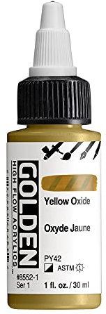 GOLDEN High Flow Acrylics, Yellow Oxide, 1 fl. oz. Bottle