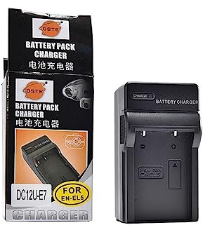 DSTE EN-EL5 Travel Charger Compatible with Nikon Coolpix P510 P520 P530 P5000 P5100 P6000 S10 3700 4200 5200 5900 7900 P3 P4 P80 P90 P100 P500 Camera as MH-61