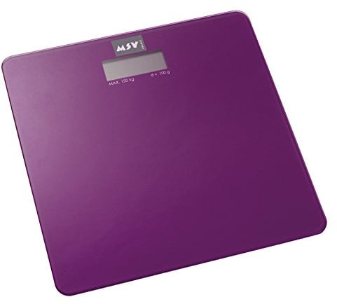 MSV 14MSV 1401 Digitale Personenwaage aus Hartglas, violett