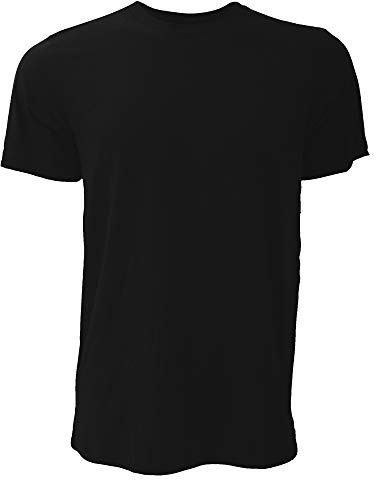 Bella + Canvas Unisex Jersey Crew Neck T-Shirt Black, Short Sleeve, Size M