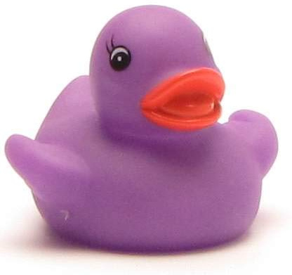 Duckshop I Badeente I Quietscheente I Farbwechsel Ente lila - 5,5 cm