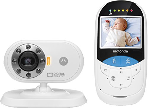 Motorola MBP27T Digitales Babyphone mit 2,4'' (6,1 cm) LC-Farbdisplay am Empfänger und Kamera in der Sendeeinheit