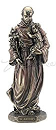 WU Statue des Heiligen Antonius von Padua mit Jesuskind, Bronzefigur