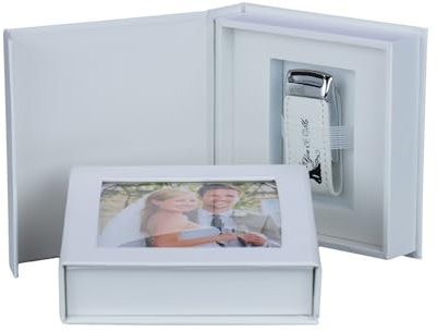 Elegantdisk USB-Stick You&Me mit USB-Box. Hochzeit Design. USB 3.0 (Weiss, 16, GB)