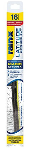 Rain-X 5079274-2 Latitude 2-in-1 Wasserabweisende Wischerblätter, 16 Zoll Scheibenwischer (1 Stück), Automobil-Ersatz-Scheibenwischerblätter mit patentierter Rain-X Wasserabweisungsformel
