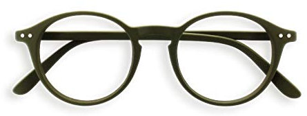 IZIPIZI Reading Shape D Kaki Green Lesebrille für Altersweitsichtige in runder, zeitloser Form, universelles Unisex-Modell, Dioptrie: + 2.0, LMSDC25_20