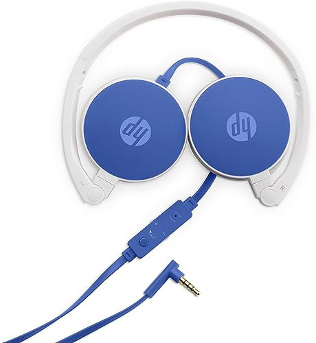 HP Casque Audio filaire H2800 - Tablette/Smartphone/Ordinateur portable - Microphone - Blanc/Bleu