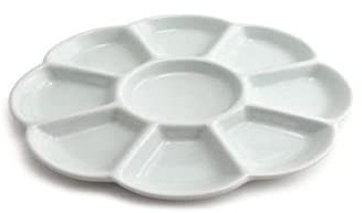 Paleta de Ceramica Porcelana Circular de 19 cm