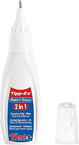Tipp-Ex Korrekturfluid Shake'n Choose 2 in 1/901732, weiß, Inh. 15 ml