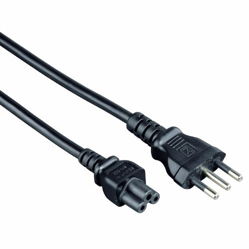HAMA Cavo Alimentazione Spina Italiana, IEC 60320 C5 F Trifoglio, 1.5 m, 1 Stella, Nero
