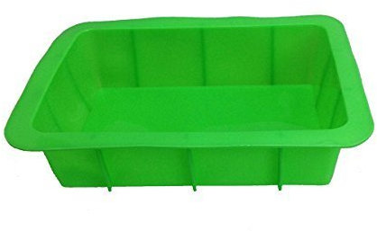 Fuente para gratinar XXL Bandeja para Hornear de Silicona Forma de lasaña En Forma de Caja Forma Cocina Molde Cocina Molde de Horno para Pan Forma de Torta del Rey - Green
