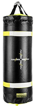 Klarfit Maxx MMA-A - Boxsack, Power Bag, Uppercut-Bag, Innovative Luft-Wasser Befüllung, Befüllung mit Wasser bis 55 Liter, Kampfsport-Training, Functional Training, Wasserschlauch, schwarz