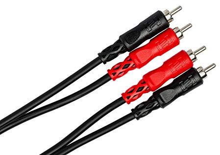 Hosa CRA-201, Stereo Interconnect, Dual RCA to Same, 1 m