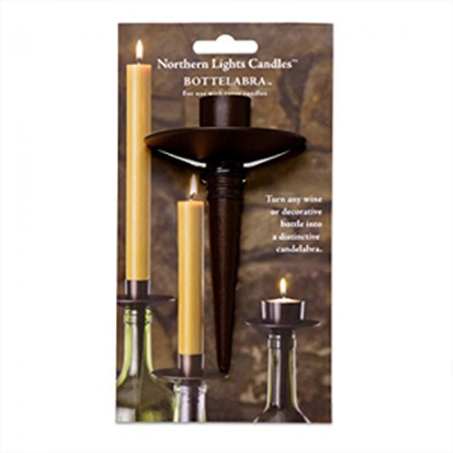 Northern Lights Candles Bottelabra Taper Holder, Pewter