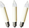 AUSWAHL 8V - 55V - netSells - 3er Set - 16V 3 W Kleinschaftkerze - Ersatzlampe für Schwibbogen u. Lichterketten - für 14-15 Brennstellen - für innen + außen - elfenbein