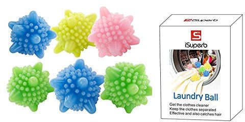 iSuperb Lot de 2 cordes à linge Étendage ^5 m pour Portable-vent pour extérieur Séchage la maison/voyager Couleur aléatoire, Laundry Ball Pack of 6