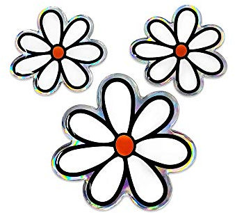4R Quattroerre.it 14216 3D Aufkleber Drei Blumen