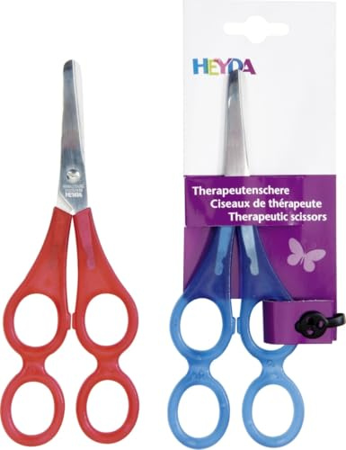 Heyda 3 x Therapeutenschere 17cm rund farbig Sortiert